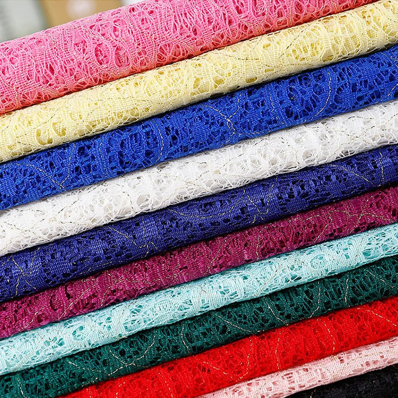 Lace Fabric Cutwork Women's Polyester for Women's Wear Wholesale Suppl 8